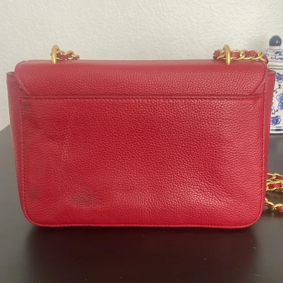 Tory Burch Leather Britten Small Shoulder Bag used 
Red color. - Picture 7 of 12